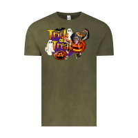 Vintage Olive Trick Or Treat Chimpanzee Vintage Tee - LillyAllenDesigns