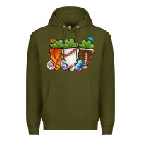 Army Green Easter Day Sports Easter sports carrots Premium Hoodie - OliviaCreatesArt