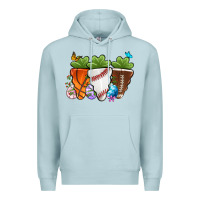 Blue Mist Easter Day Sports Easter sports carrots Premium Hoodie - OliviaCreatesArt
