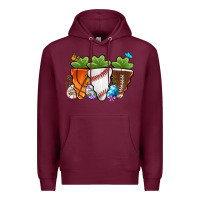 Burgundy Easter Day Sports Easter sports carrots Premium Hoodie - OliviaCreatesArt