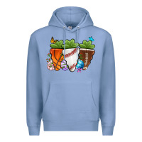 Colony Blue Easter Day Sports Easter sports carrots Premium Hoodie - OliviaCreatesArt