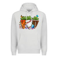 Dove Grey Easter Day Sports Easter sports carrots Premium Hoodie - OliviaCreatesArt
