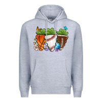 Heather Grey Easter Day Sports Easter sports carrots Premium Hoodie - OliviaCreatesArt