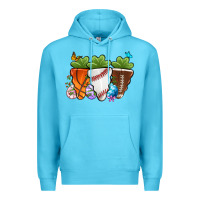Ocean Blue Easter Day Sports Easter sports carrots Premium Hoodie - OliviaCreatesArt
