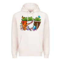 Pale Pink Easter Day Sports Easter sports carrots Premium Hoodie - OliviaCreatesArt