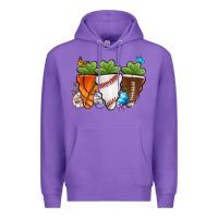 Purple Easter Day Sports Easter sports carrots Premium Hoodie - OliviaCreatesArt