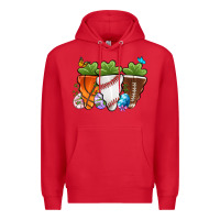 Red Easter Day Sports Easter sports carrots Premium Hoodie - OliviaCreatesArt