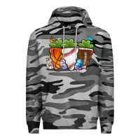 Slate Camo Easter Day Sports Easter sports carrots Premium Hoodie - OliviaCreatesArt