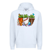 White Easter Day Sports Easter sports carrots Premium Hoodie - OliviaCreatesArt