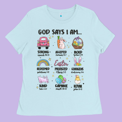 Christian Easter Ladies Tee Designed By Maliassmallbusiness