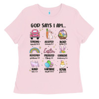 Bubblegum Pink christian easter Ladies Tee - MaliasSmallBusiness