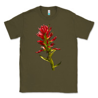 Army Green Indian Paintbrush Classic Tee - LillyAllenDesigns