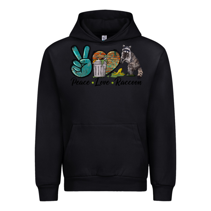 Peace Love Raccoon Urban Hoodie by LillyAllenDesigns | Teevron