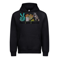 Black Peace love raccoon Urban Hoodie - LillyAllenDesigns