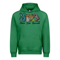 Emerald Peace love raccoon Urban Hoodie - LillyAllenDesigns