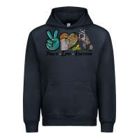 Navy Peace love raccoon Urban Hoodie - LillyAllenDesigns