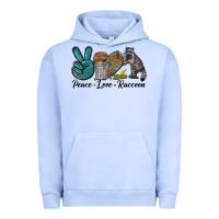 Pigment Grape Ice Peace love raccoon Urban Hoodie - LillyAllenDesigns