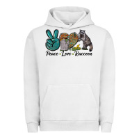 Pigment Lunar Rock Peace love raccoon Urban Hoodie - LillyAllenDesigns