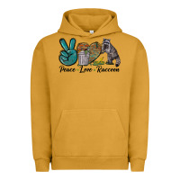 Pigment Peanut Butter Peace love raccoon Urban Hoodie - LillyAllenDesigns