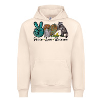 Sandshell Peace love raccoon Urban Hoodie - LillyAllenDesigns
