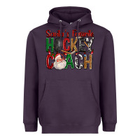 Plum Santa's Favorite Hockey Coach For Christmas Heavyweight Hoodie - FaDigitalArtStudio