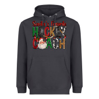 Smoke Santa's Favorite Hockey Coach For Christmas Heavyweight Hoodie - FaDigitalArtStudio
