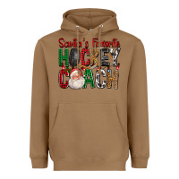 Toasted Coconut Santa's Favorite Hockey Coach For Christmas Heavyweight Hoodie - FaDigitalArtStudio