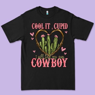 Cool It Cupid I Will Find My Own Cowboy Premium Tee Designed By Maliassmallbusiness