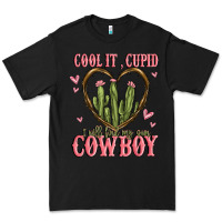 Black cool it cupid i will find my own cowboy Premium Tee - MaliasSmallBusiness