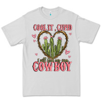 Dove Grey cool it cupid i will find my own cowboy Premium Tee - MaliasSmallBusiness