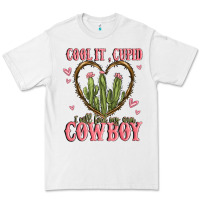 White cool it cupid i will find my own cowboy Premium Tee - MaliasSmallBusiness