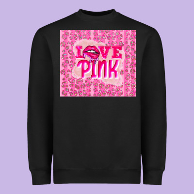 Love Pink Heavyweight Sweatshirt Designed By Tumblerdesignbyshophia