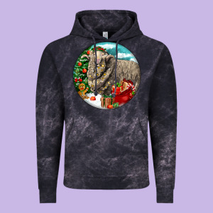Christmas Merino Wool Sheep Vintage Hoodie Designed By Lillyallendesigns