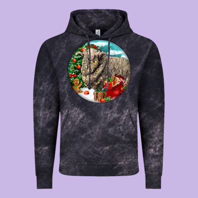 Christmas Merino Wool Sheep Vintage Hoodie Designed By Lillyallendesigns
