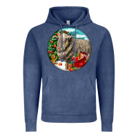 Vintage Denim christmas merino wool sheep Vintage Hoodie - LillyAllenDesigns