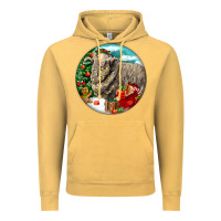Vintage Mustard christmas merino wool sheep Vintage Hoodie - LillyAllenDesigns