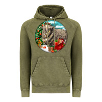 Vintage Olive christmas merino wool sheep Vintage Hoodie - LillyAllenDesigns