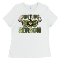 White hunting season Ladies Tee - MaliasSmallBusiness