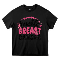 Black tackle breast cancer Heavy Core Tee - MaliasSmallBusiness