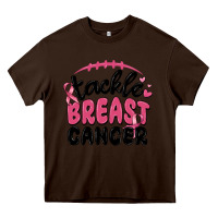 Chocolate Brown tackle breast cancer Heavy Core Tee - MaliasSmallBusiness