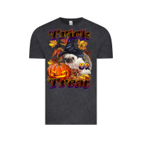 Vintage Black Halloween Hedgehog Trick Or Treat Vintage Tee - LillyAllenDesigns