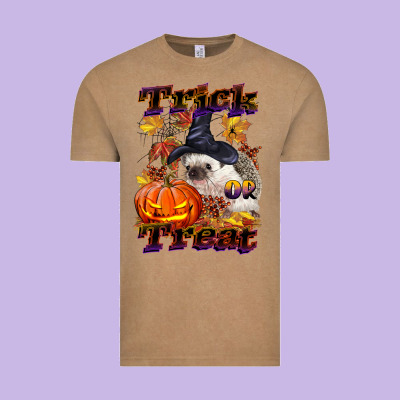 Halloween Hedgehog Trick Or Treat Vintage Tee Designed By Lillyallendesigns