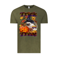 Vintage Olive Halloween Hedgehog Trick Or Treat Vintage Tee - LillyAllenDesigns
