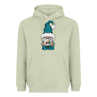 Matcha winter gnome with snow globe Heavyweight Hoodie - BundleAndBundleShop