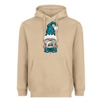 Mushroom winter gnome with snow globe Heavyweight Hoodie - BundleAndBundleShop