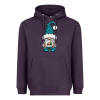 Plum winter gnome with snow globe Heavyweight Hoodie - BundleAndBundleShop