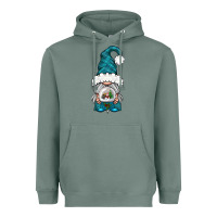 Sage winter gnome with snow globe Heavyweight Hoodie - BundleAndBundleShop