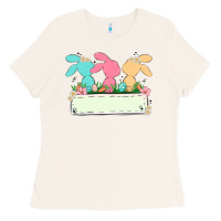 Bone easter bunny trio Ladies Tee - MaliasSmallBusiness