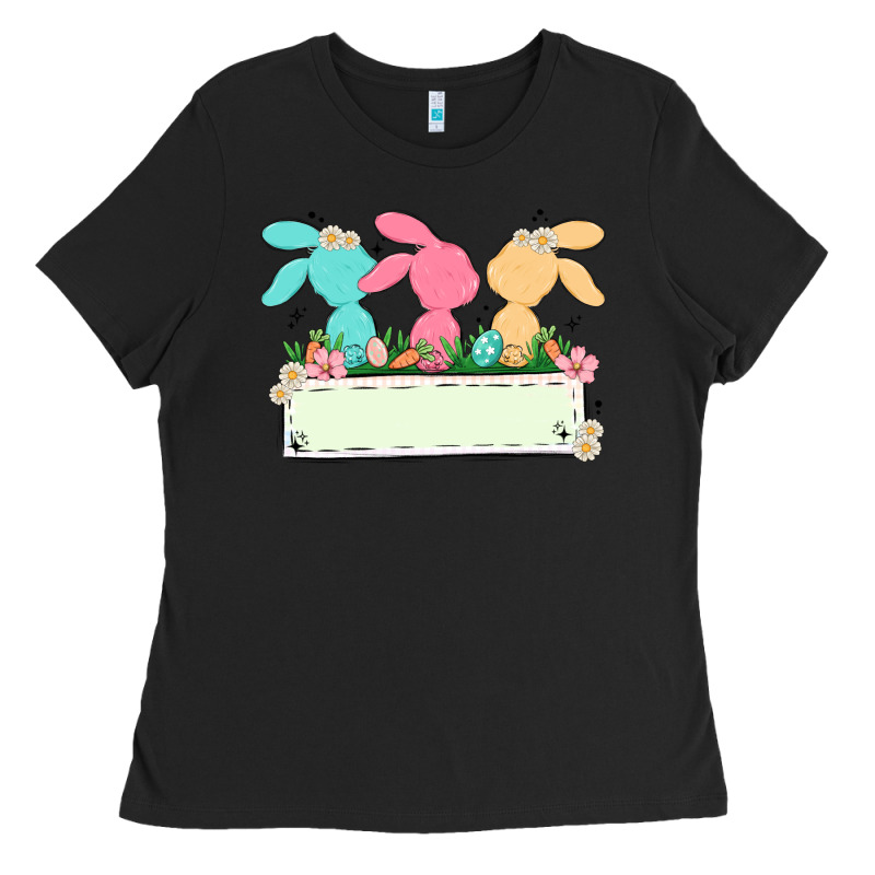 Easter Bunny Trio Ladies Tee by MaliasSmallBusiness | Teevron