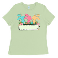 Matcha easter bunny trio Ladies Tee - MaliasSmallBusiness